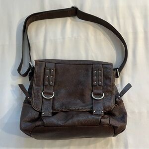 vintage st. johnβs bay leather satchel